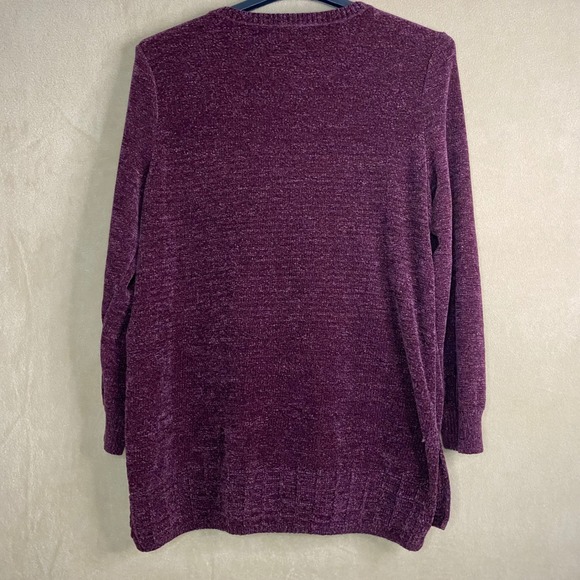 Apt 9 Womens V Neck Long Sleeve Tunic Sweater Casual Plus Size XXL Burgundy EUC - Picture 4 of 8